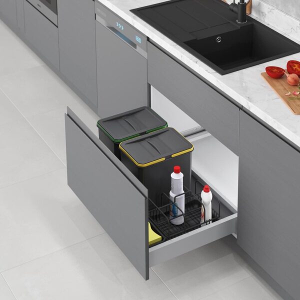 STARAX Inner Drawer Waste Bin with Portable Basket
